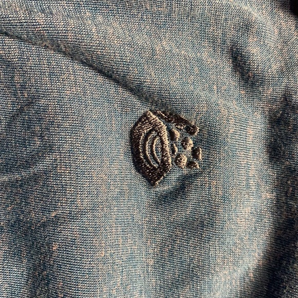 Mountain HardWear Shirt blue w/hood long sleeve SZ Large - Picture 4 of 6